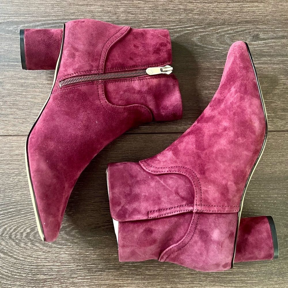 Draper James Bethany Ankle Booties in Burgundy. Size 7. NWOT! - Picture 2 of 16